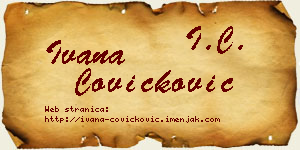 Ivana Čovičković vizit kartica